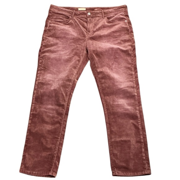 PILCRO Wine Mid-Rise Slim Boyfriend Corduroy Jeans - Picture 8 of 14